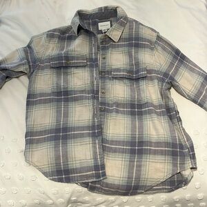 American Eagle Blue Flannel button up